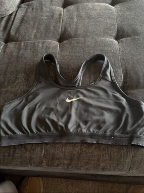 Nike Black Sports Bra with White Swoosh